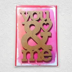 Valentine's Day Card Love Wife Husband Fiance Partner Laser Cut Wood Hallmark